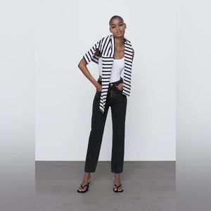 ZARA - MOM FIT JEANS, Black, Size 32 (US 14)
